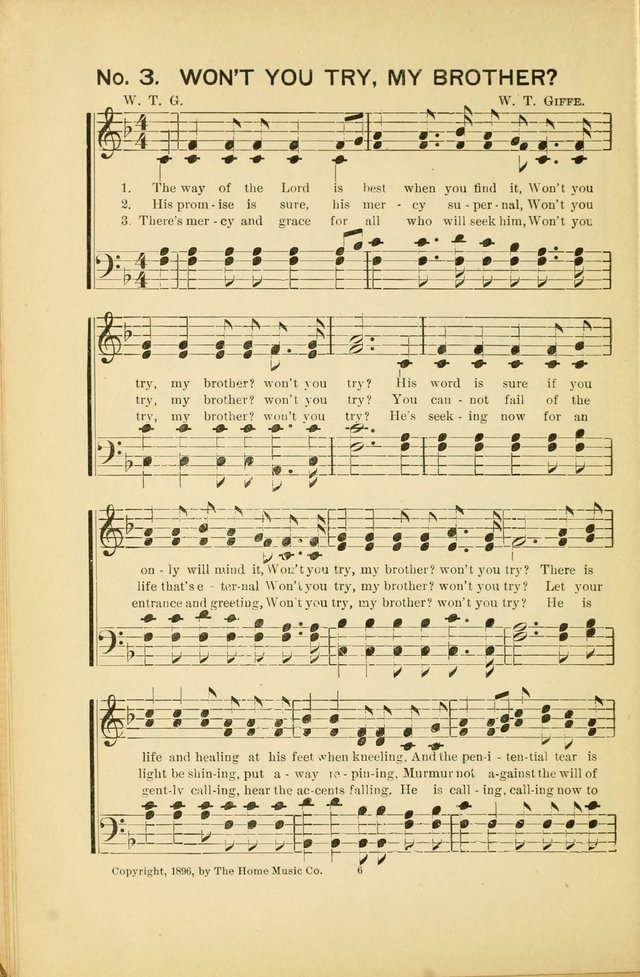 Glory Bells: a collection of new hymns and new music for Sunday-schools, gospel meetings, revivals, Christian Endeavor societies, Epworth Leagues, etc.  page 4