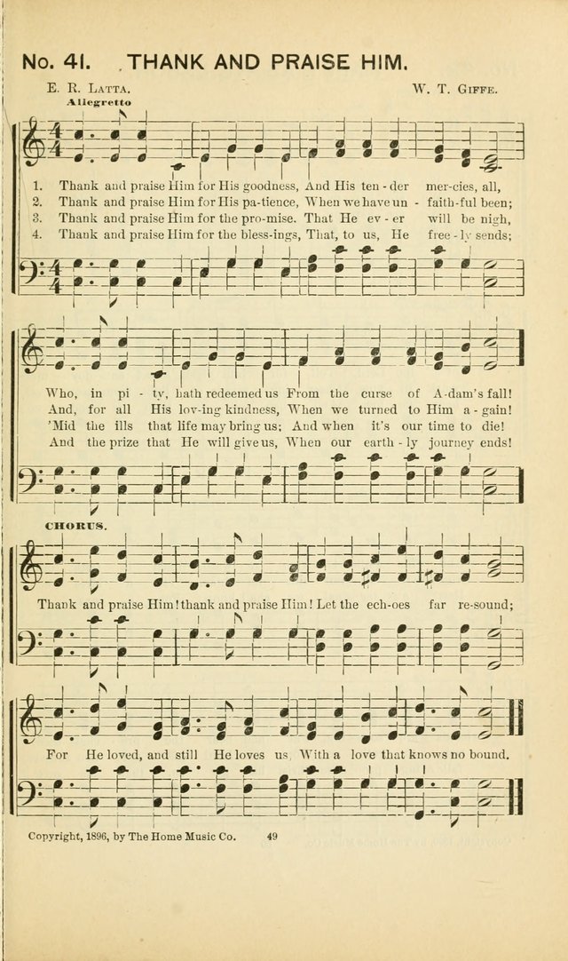 Glory Bells: a collection of new hymns and new music for Sunday-schools, gospel meetings, revivals, Christian Endeavor societies, Epworth Leagues, etc.  page 47