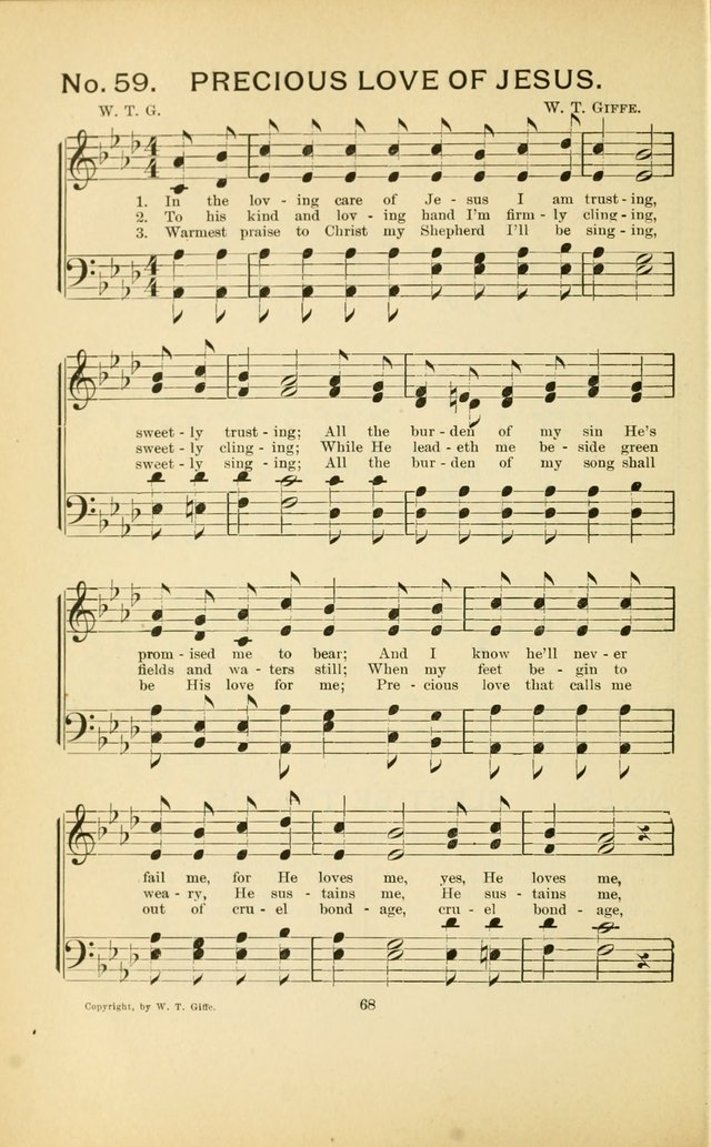 Glory Bells: a collection of new hymns and new music for Sunday-schools, gospel meetings, revivals, Christian Endeavor societies, Epworth Leagues, etc.  page 66