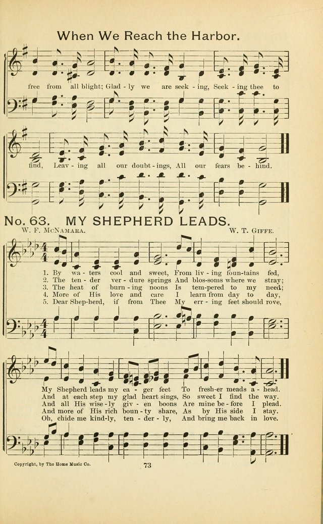Glory Bells: a collection of new hymns and new music for Sunday-schools, gospel meetings, revivals, Christian Endeavor societies, Epworth Leagues, etc.  page 71