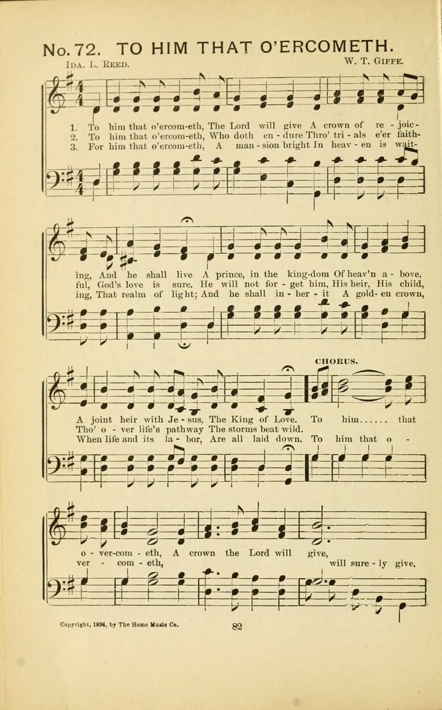 Glory Bells: a collection of new hymns and new music for Sunday-schools, gospel meetings, revivals, Christian Endeavor societies, Epworth Leagues, etc.  page 80
