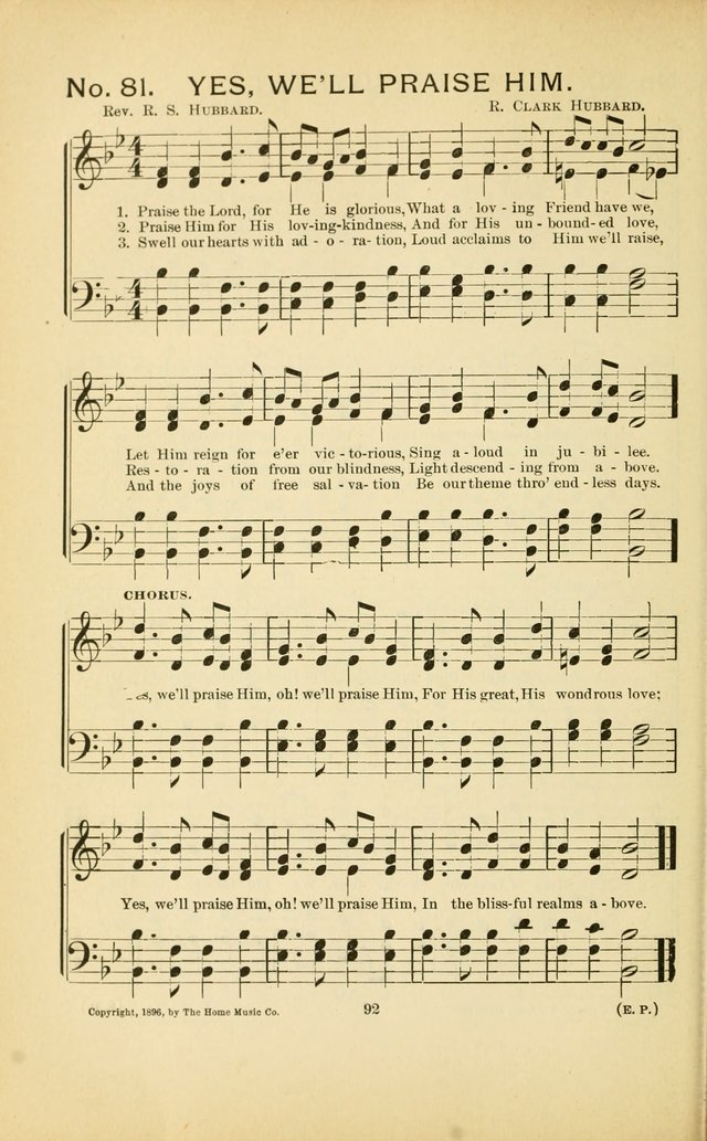 Glory Bells: a collection of new hymns and new music for Sunday-schools, gospel meetings, revivals, Christian Endeavor societies, Epworth Leagues, etc.  page 90