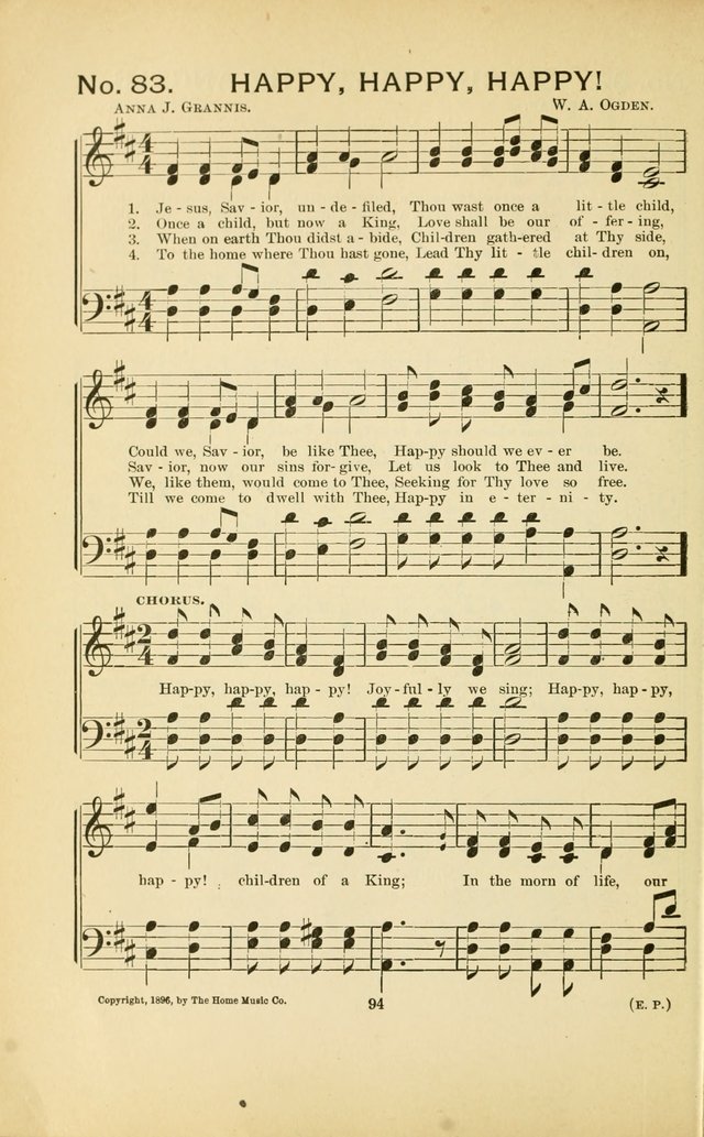 Glory Bells: a collection of new hymns and new music for Sunday-schools, gospel meetings, revivals, Christian Endeavor societies, Epworth Leagues, etc.  page 92