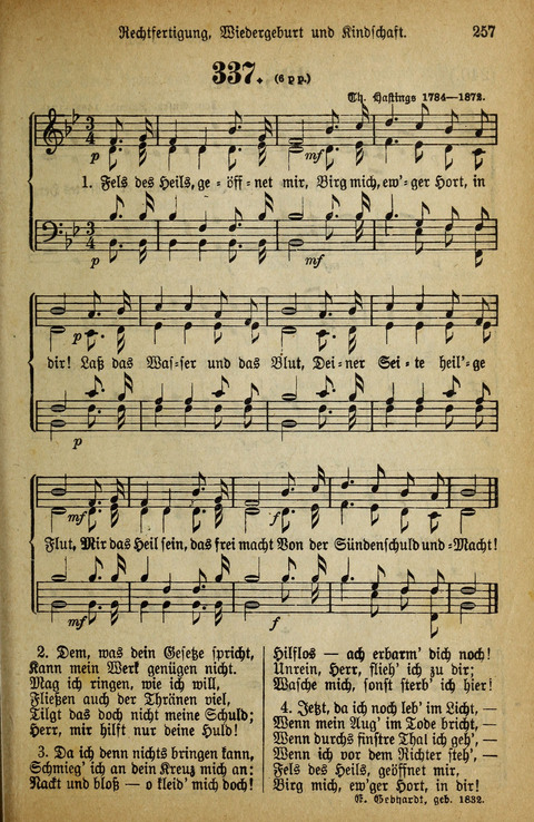 Gesangbuch der Bischöflichen Methodisten-Kirche: in Deutschalnd und der Schweiz page 257