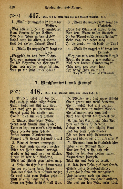 Gesangbuch der Bischöflichen Methodisten-Kirche: in Deutschalnd und der Schweiz page 318