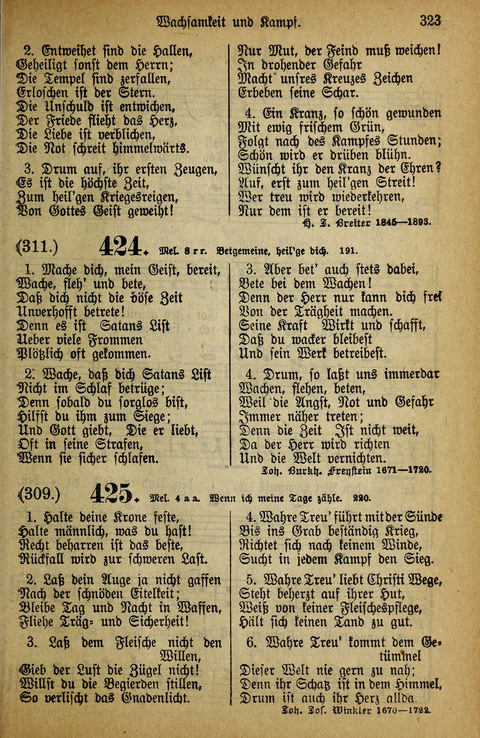 Gesangbuch der Bischöflichen Methodisten-Kirche: in Deutschalnd und der Schweiz page 323