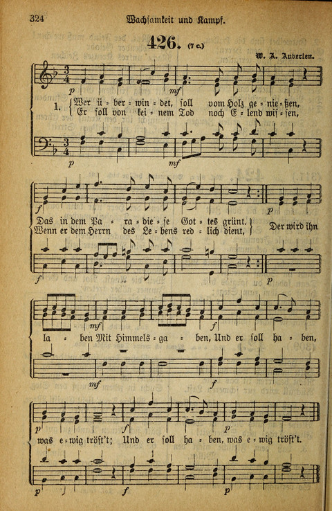 Gesangbuch der Bischöflichen Methodisten-Kirche: in Deutschalnd und der Schweiz page 324