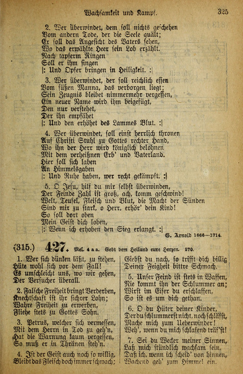 Gesangbuch der Bischöflichen Methodisten-Kirche: in Deutschalnd und der Schweiz page 325