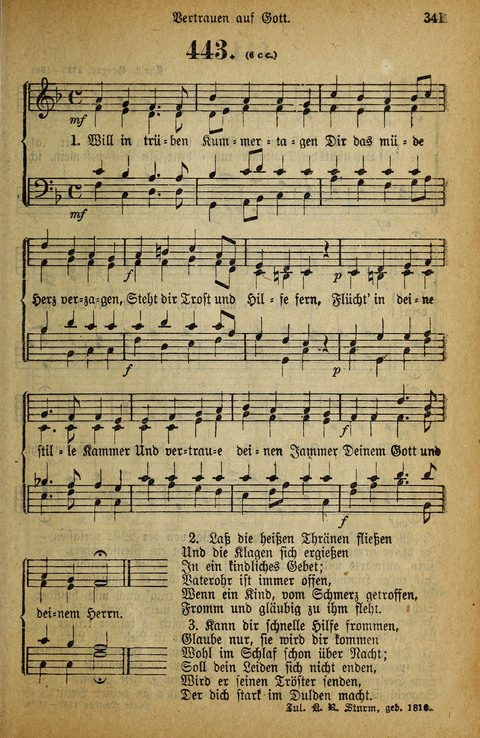 Gesangbuch der Bischöflichen Methodisten-Kirche: in Deutschalnd und der Schweiz page 341