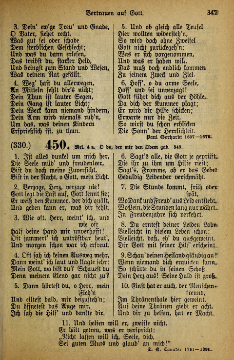 Gesangbuch der Bischöflichen Methodisten-Kirche: in Deutschalnd und der Schweiz page 347