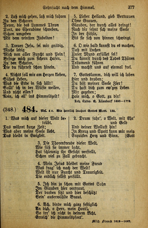Gesangbuch der Bischöflichen Methodisten-Kirche: in Deutschalnd und der Schweiz page 377