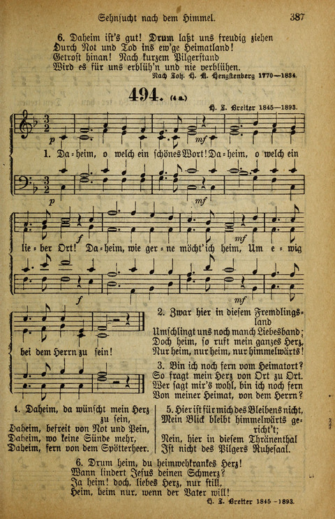 Gesangbuch der Bischöflichen Methodisten-Kirche: in Deutschalnd und der Schweiz page 387