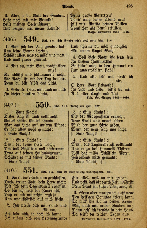 Gesangbuch der Bischöflichen Methodisten-Kirche: in Deutschalnd und der Schweiz page 425