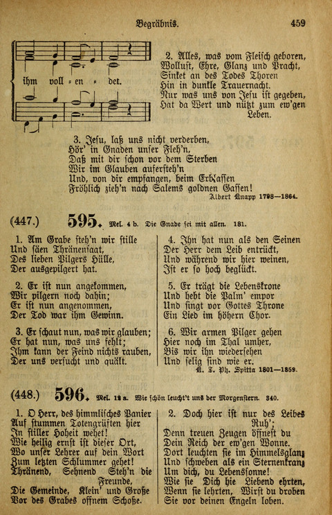 Gesangbuch der Bischöflichen Methodisten-Kirche: in Deutschalnd und der Schweiz page 459