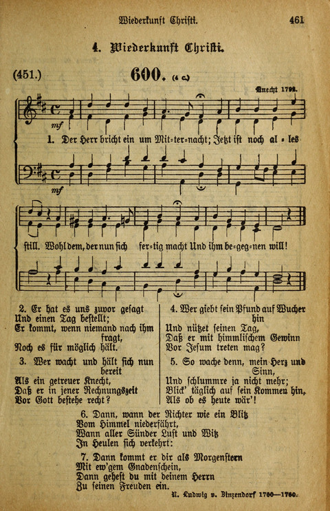 Gesangbuch der Bischöflichen Methodisten-Kirche: in Deutschalnd und der Schweiz page 461
