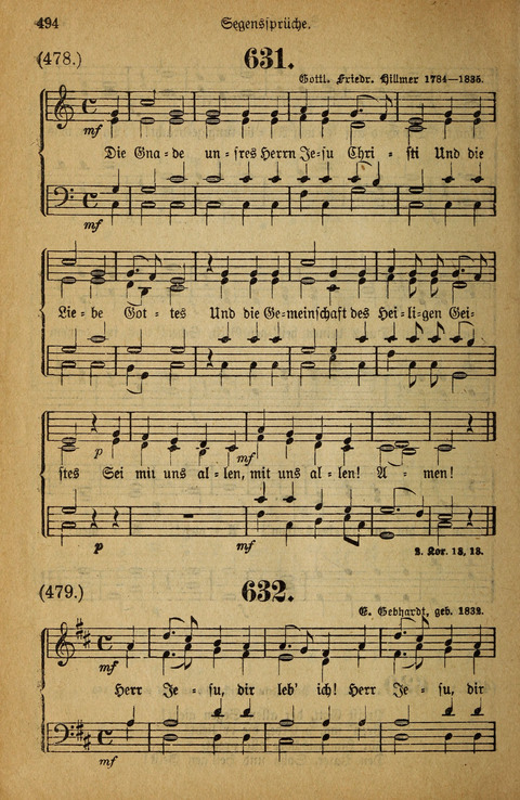Gesangbuch der Bischöflichen Methodisten-Kirche: in Deutschalnd und der Schweiz page 494