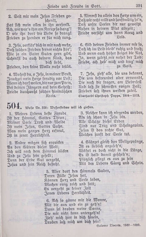 Gesangbuch der Bischöflichen Methodistenkirche: für die Gemeinden deutscher Zunge in Europa page 391