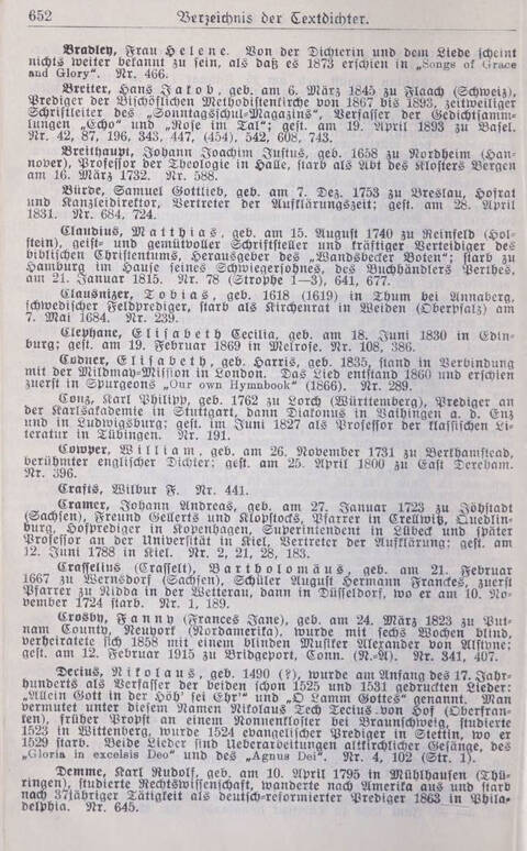 Gesangbuch der Bischöflichen Methodistenkirche: für die Gemeinden deutscher Zunge in Europa page 652