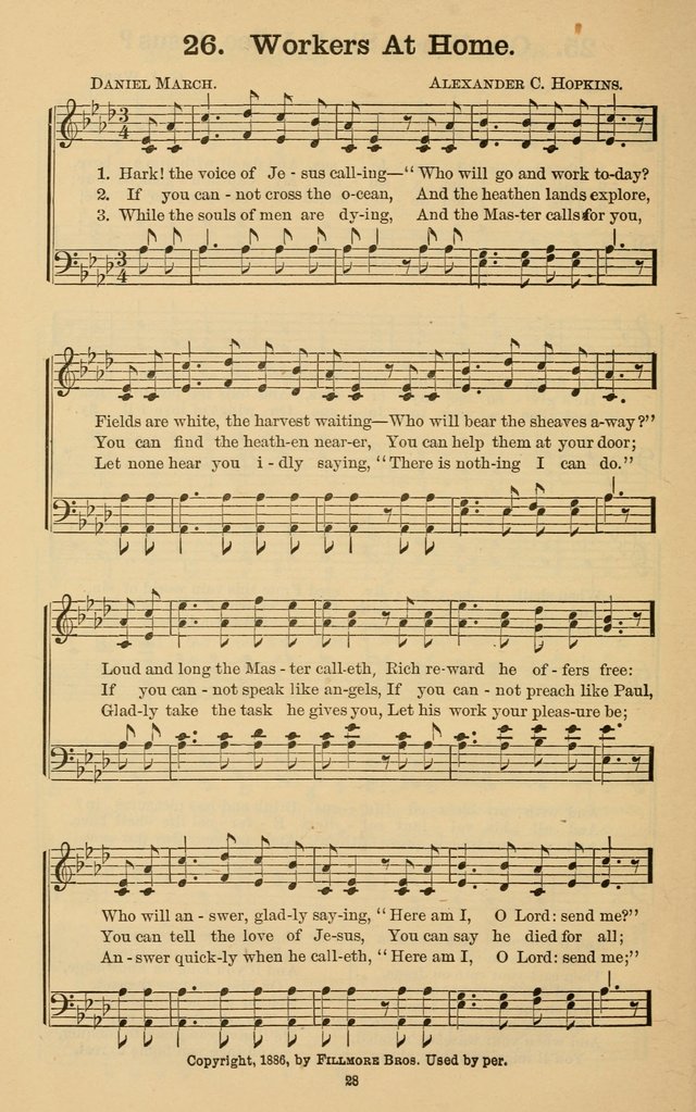 The Gospel Call: choice songs for revivals, Sunday-schools and the church page 28