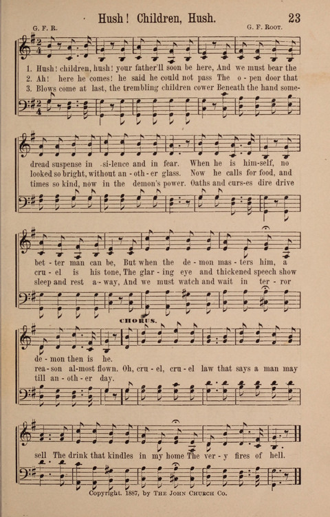 The Glorious Cause: a Collection of Songs, Hymns and Choruses for Earnest Temperance Workers page 23