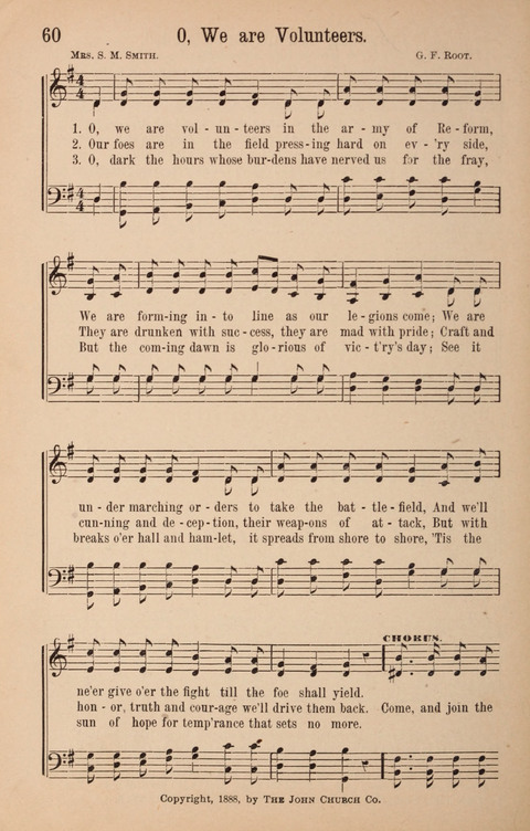 The Glorious Cause: a Collection of Songs, Hymns and Choruses for Earnest Temperance Workers page 60