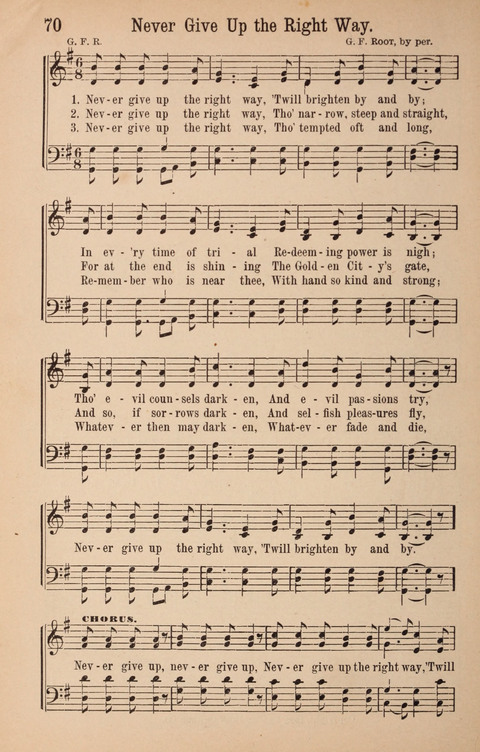 The Glorious Cause: a Collection of Songs, Hymns and Choruses for Earnest Temperance Workers page 70