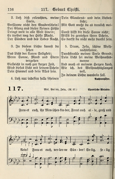 Gesangbuch für deutsche Gemeinden: enthaltend Psalmen und geistliche Lieder für öffentlichen und häuslichen Gottesdienst page 116