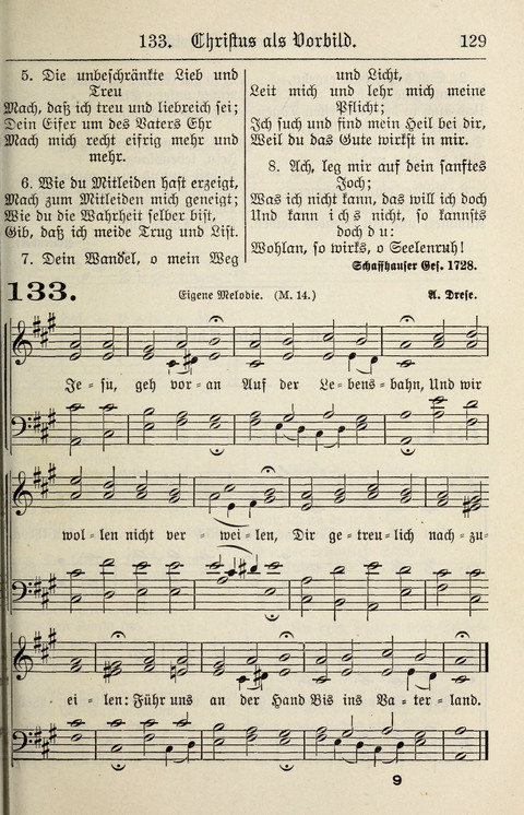 Gesangbuch für deutsche Gemeinden: enthaltend Psalmen und geistliche Lieder für öffentlichen und häuslichen Gottesdienst page 129
