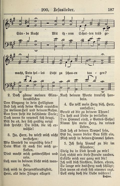 Gesangbuch für deutsche Gemeinden: enthaltend Psalmen und geistliche Lieder für öffentlichen und häuslichen Gottesdienst page 187