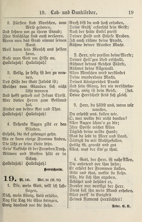 Gesangbuch für deutsche Gemeinden: enthaltend Psalmen und geistliche Lieder für öffentlichen und häuslichen Gottesdienst page 19