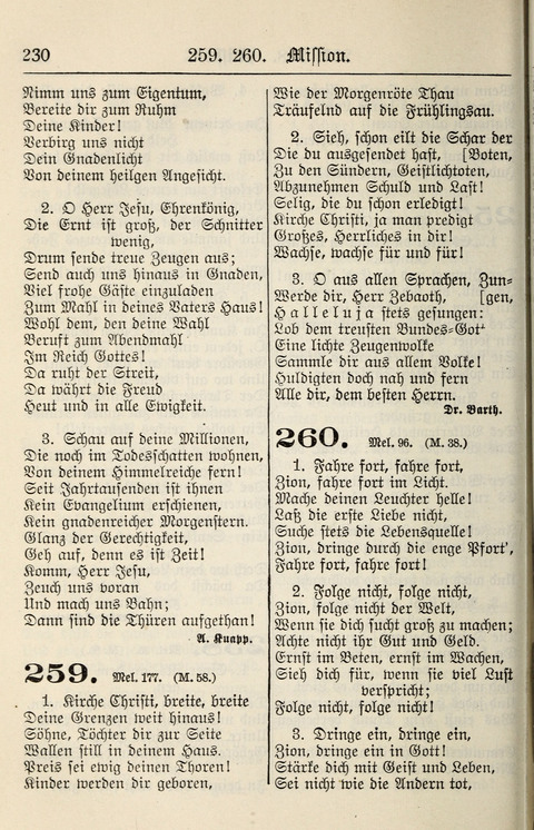 Gesangbuch für deutsche Gemeinden: enthaltend Psalmen und geistliche Lieder für öffentlichen und häuslichen Gottesdienst page 230