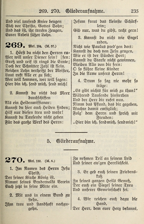 Gesangbuch für deutsche Gemeinden: enthaltend Psalmen und geistliche Lieder für öffentlichen und häuslichen Gottesdienst page 235