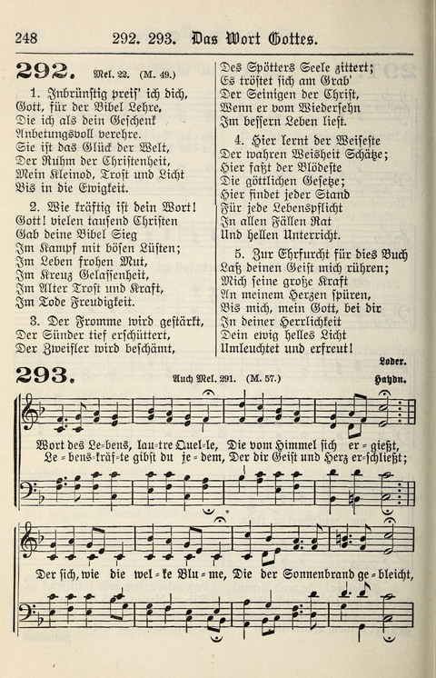 Gesangbuch für deutsche Gemeinden: enthaltend Psalmen und geistliche Lieder für öffentlichen und häuslichen Gottesdienst page 248