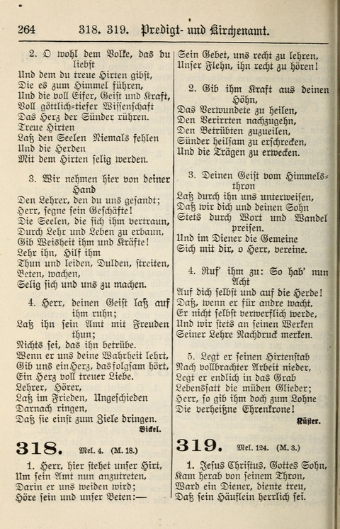 Gesangbuch für deutsche Gemeinden: enthaltend Psalmen und geistliche Lieder für öffentlichen und häuslichen Gottesdienst page 264