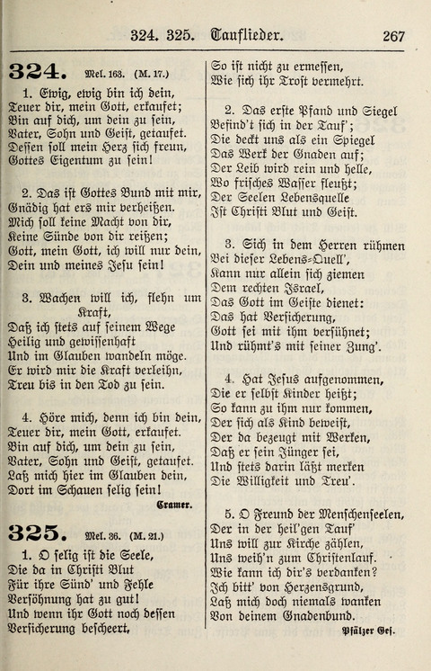 Gesangbuch für deutsche Gemeinden: enthaltend Psalmen und geistliche Lieder für öffentlichen und häuslichen Gottesdienst page 267