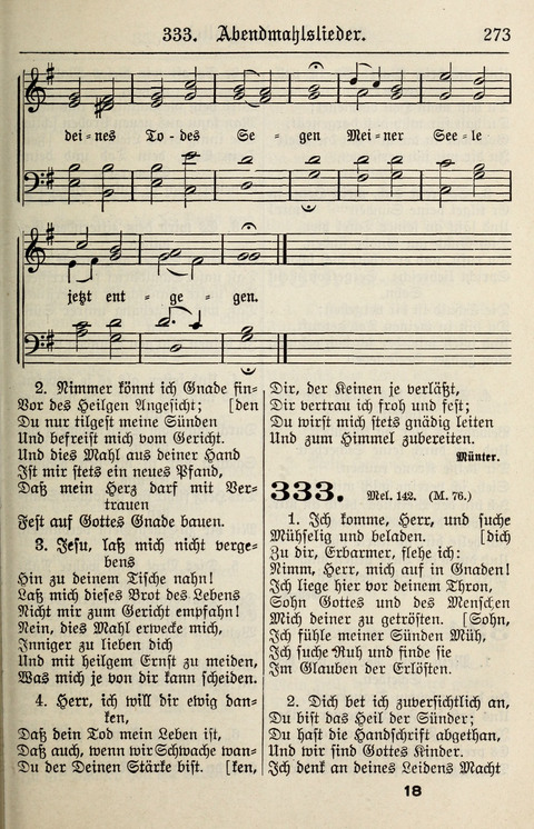Gesangbuch für deutsche Gemeinden: enthaltend Psalmen und geistliche Lieder für öffentlichen und häuslichen Gottesdienst page 273
