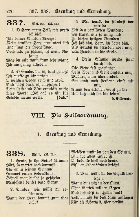 Gesangbuch für deutsche Gemeinden: enthaltend Psalmen und geistliche Lieder für öffentlichen und häuslichen Gottesdienst page 276