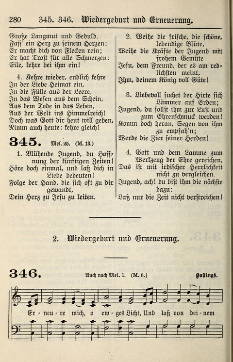 Gesangbuch für deutsche Gemeinden: enthaltend Psalmen und geistliche Lieder für öffentlichen und häuslichen Gottesdienst page 280