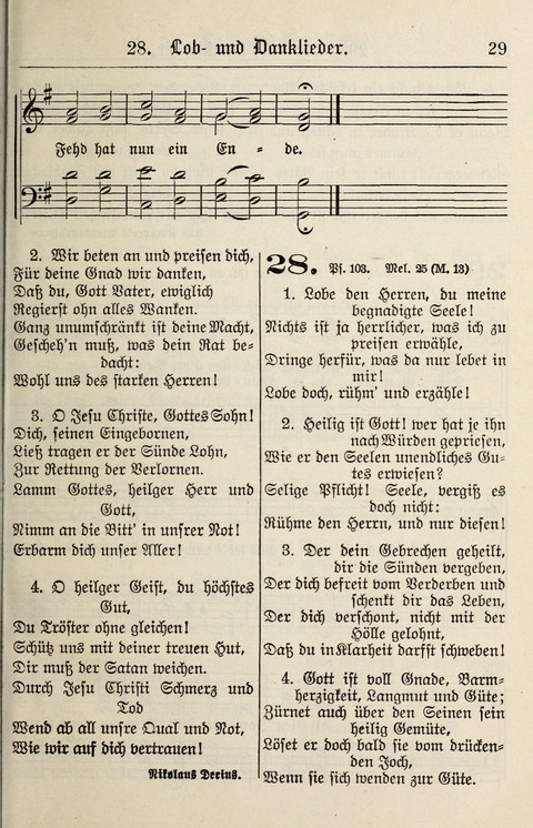 Gesangbuch für deutsche Gemeinden: enthaltend Psalmen und geistliche Lieder für öffentlichen und häuslichen Gottesdienst page 29