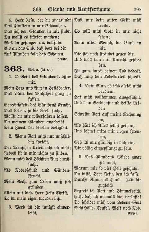 Gesangbuch für deutsche Gemeinden: enthaltend Psalmen und geistliche Lieder für öffentlichen und häuslichen Gottesdienst page 295