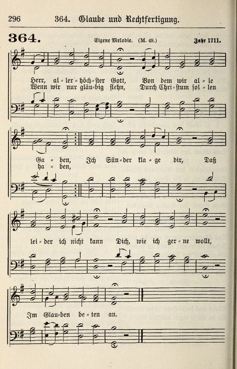 Gesangbuch für deutsche Gemeinden: enthaltend Psalmen und geistliche Lieder für öffentlichen und häuslichen Gottesdienst page 296