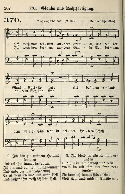 Gesangbuch für deutsche Gemeinden: enthaltend Psalmen und geistliche Lieder für öffentlichen und häuslichen Gottesdienst page 302