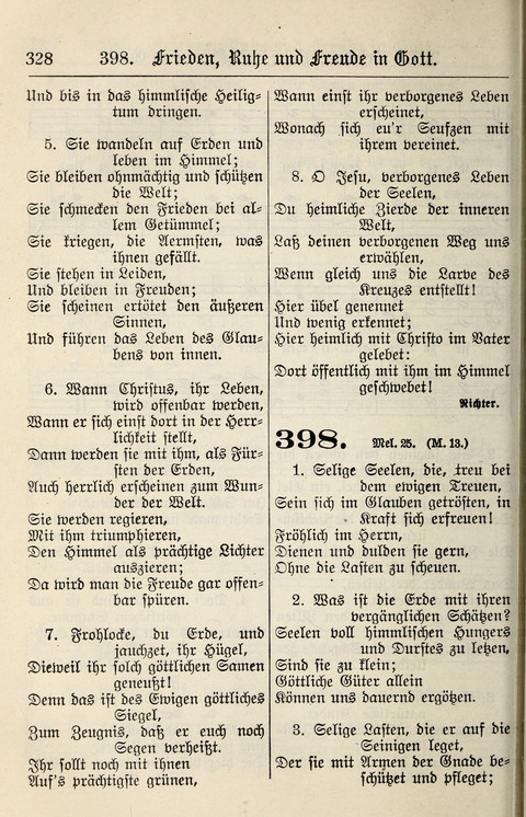 Gesangbuch für deutsche Gemeinden: enthaltend Psalmen und geistliche Lieder für öffentlichen und häuslichen Gottesdienst page 328