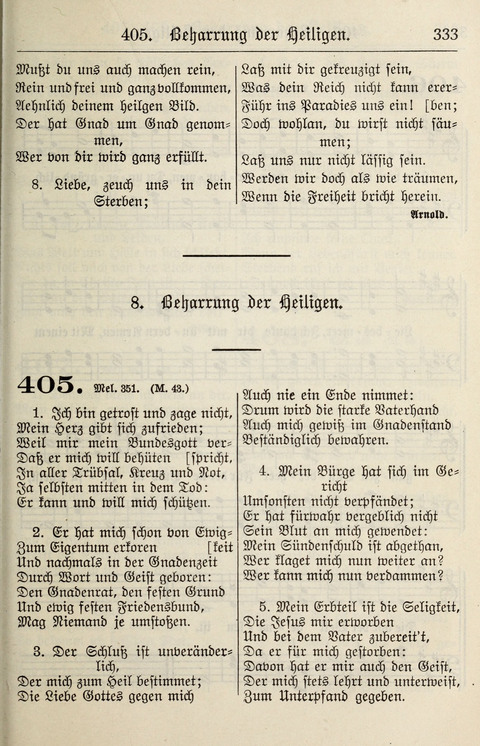 Gesangbuch für deutsche Gemeinden: enthaltend Psalmen und geistliche Lieder für öffentlichen und häuslichen Gottesdienst page 333