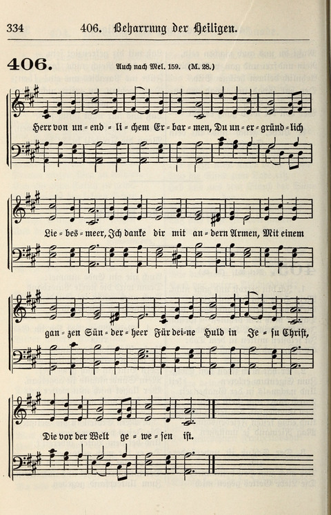 Gesangbuch für deutsche Gemeinden: enthaltend Psalmen und geistliche Lieder für öffentlichen und häuslichen Gottesdienst page 334