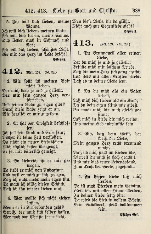 Gesangbuch für deutsche Gemeinden: enthaltend Psalmen und geistliche Lieder für öffentlichen und häuslichen Gottesdienst page 339