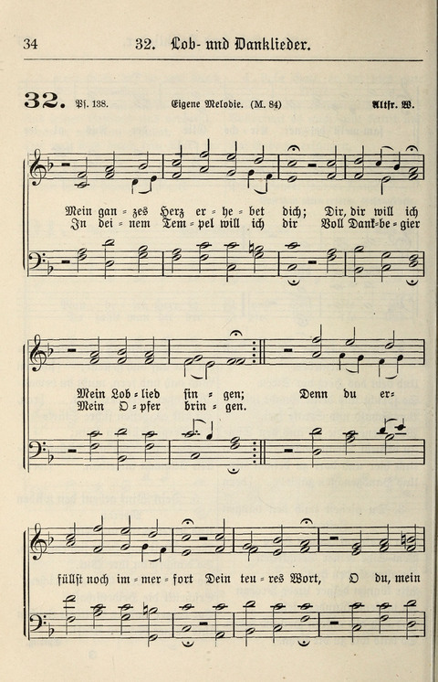 Gesangbuch für deutsche Gemeinden: enthaltend Psalmen und geistliche Lieder für öffentlichen und häuslichen Gottesdienst page 34