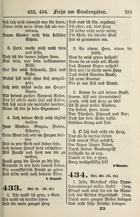 Gesangbuch für deutsche Gemeinden: enthaltend Psalmen und geistliche Lieder für öffentlichen und häuslichen Gottesdienst page 353
