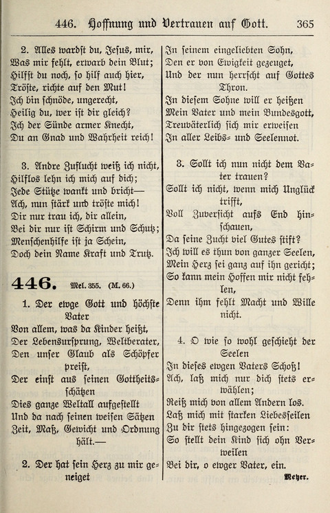 Gesangbuch für deutsche Gemeinden: enthaltend Psalmen und geistliche Lieder für öffentlichen und häuslichen Gottesdienst page 365