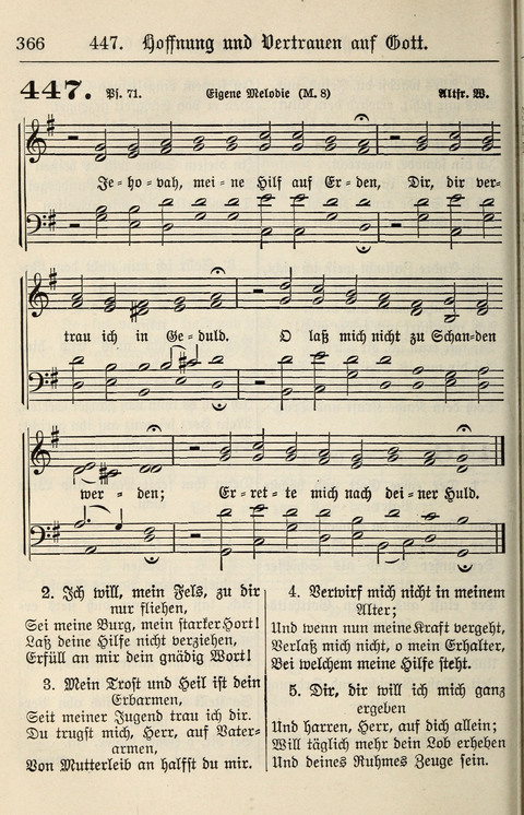 Gesangbuch für deutsche Gemeinden: enthaltend Psalmen und geistliche Lieder für öffentlichen und häuslichen Gottesdienst page 366
